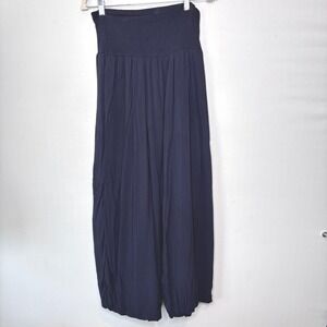 Tempo Paris Blue Palazzo Lounge Pants Womens‎ Size XL Wide Leg Stretch Waist